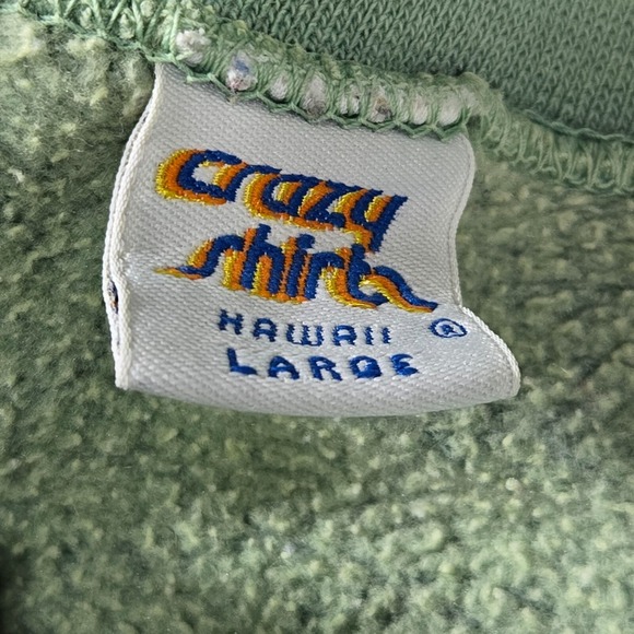 90s Vintage Crazy Shirt San Francisco Sweater Unisex Large Green‎ Retro Graphic - Picture 9 of 13